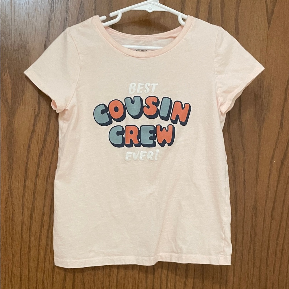CARTERS UGC Peach ‘Best Cousin Crew Ever' Tee short sleeve